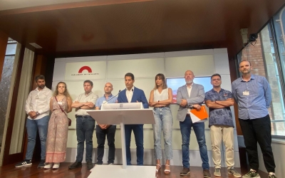 Imatge de la roda de premsa per presentar la proposta | Cedida